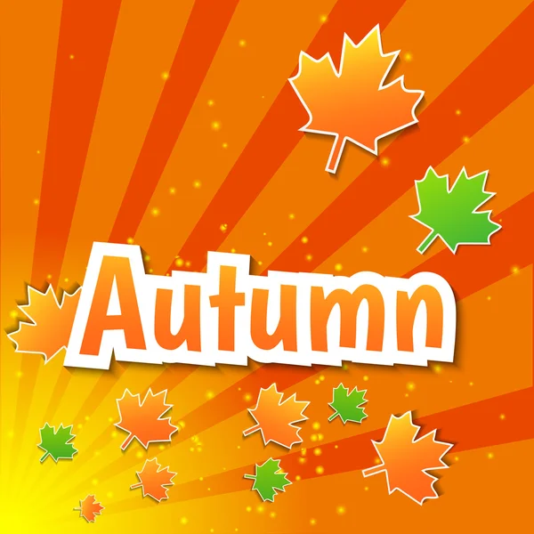 Осенний фон с цветными листьями — стоковый вектор