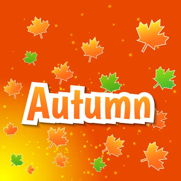Podzimní pozadí s barevnými listy — Stockový vektor