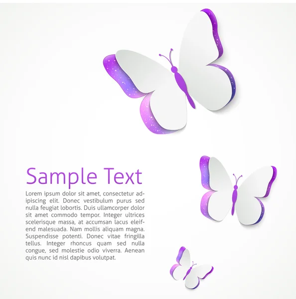 Papier vlinder presentatiesjabloon — Stockvector
