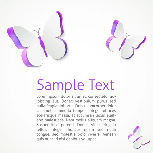 Papper butterfly presentationsmall — Stock vektor