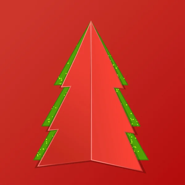 Papier kerstboom — Stockvector