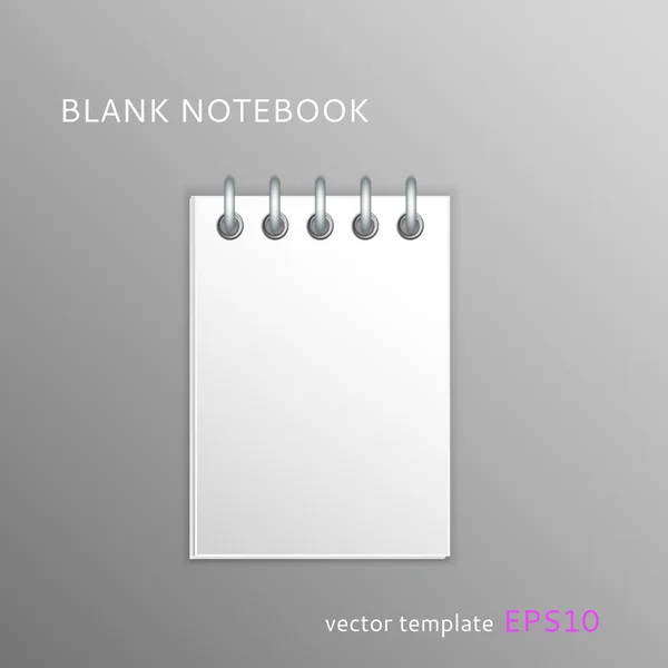 Boş kağıt defter — Stok Vektör