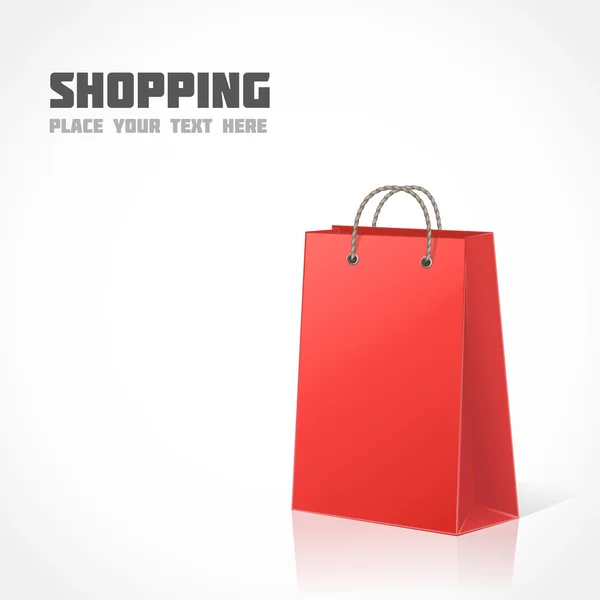 Red shopping bag — Stock Vector