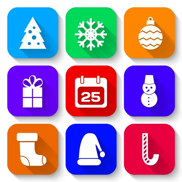 Christmas icons — Stock Vector