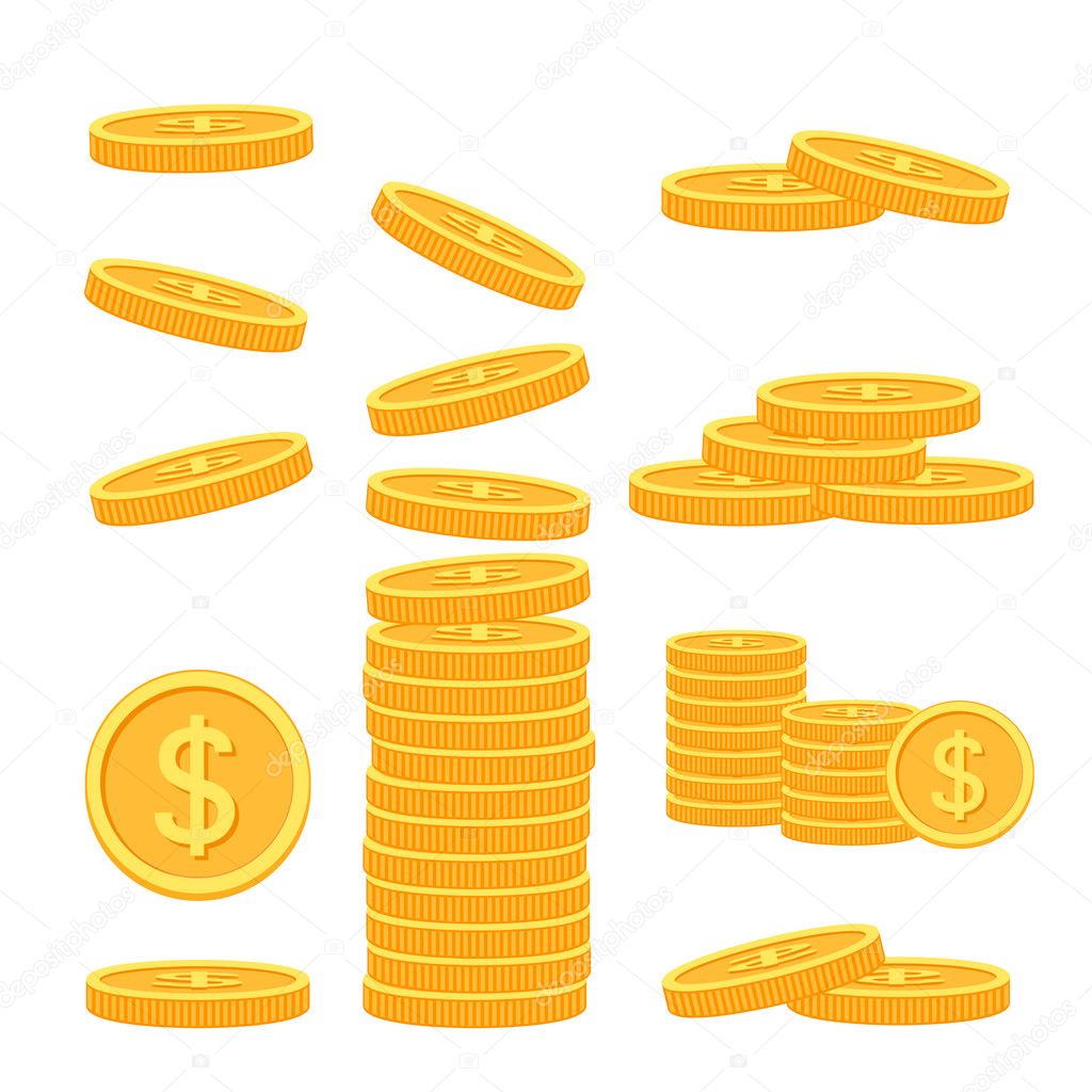 Flat vector money icons