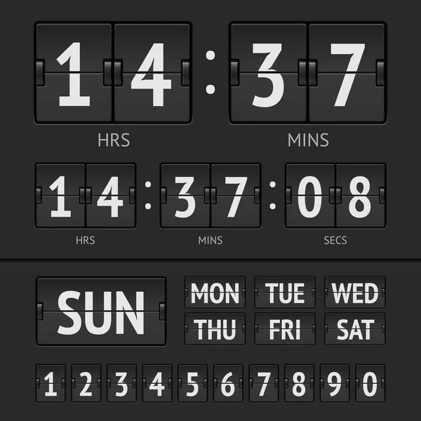 Analoge zwarte scorebord — Stockvector