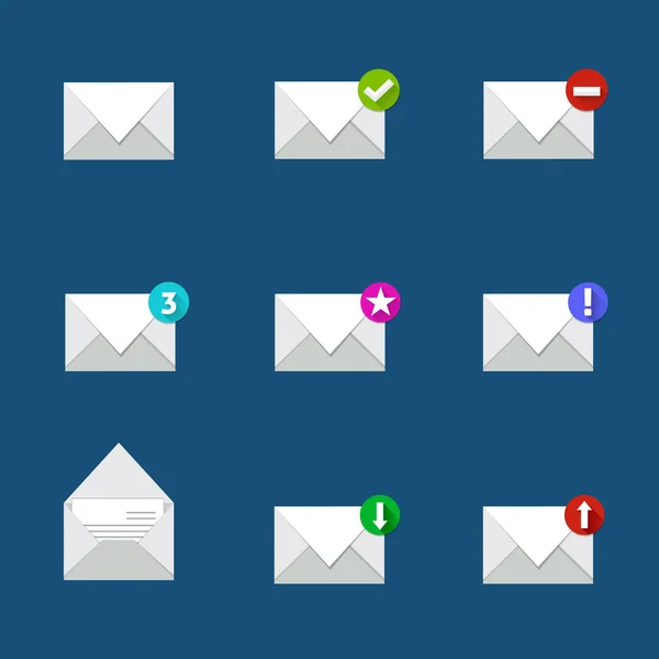 Icono de correo plano — Vector de stock