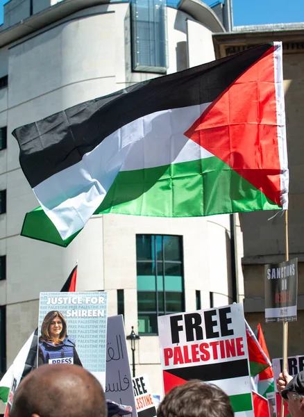 Londýn Velká Británie Května2022 Kampaň Konci Apartheidu Svobodný Palestinský Pochod — Stock fotografie