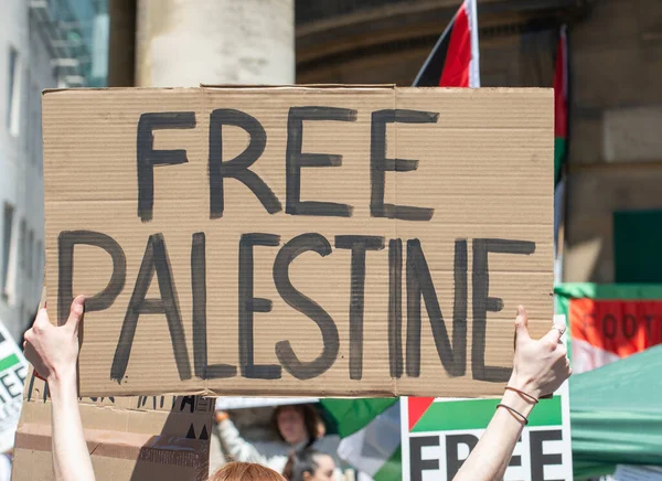 Londra Regno Unito Maggio 2022 Segno Campagna All Apartheid Fine — Foto Stock