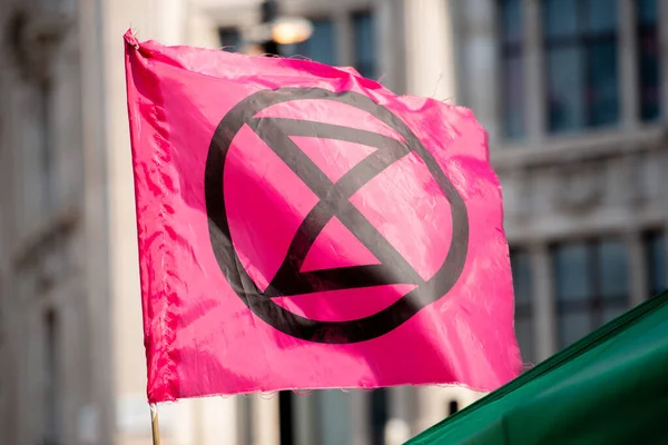 London 19Th April 2019 One Many Posters Banners Seen Extinction — Zdjęcie stockowe