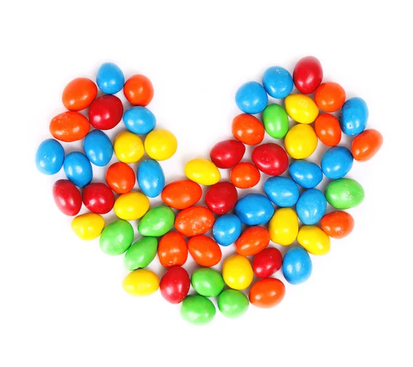 Barva candy srdce izolované na bílém Royalty Free Stock Fotografie