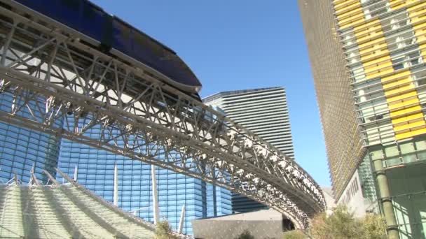 Resort e monorail de las vegas — Vídeo de Stock