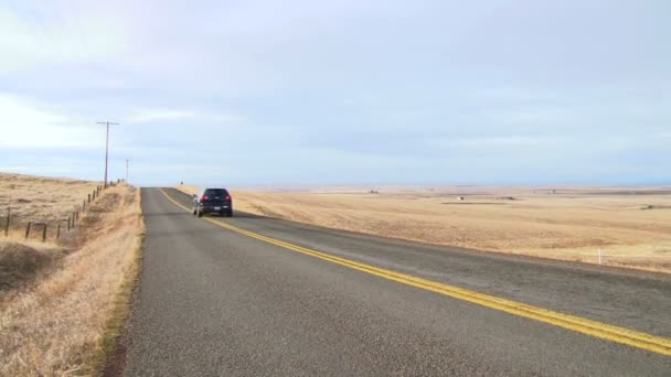 Carro moderno condução Country Road — Vídeo de Stock