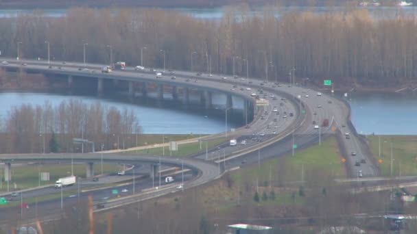 Stad verkeer real-time — Stockvideo