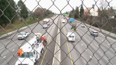 Portland, oregon çevre yolu üzerinde trafik.