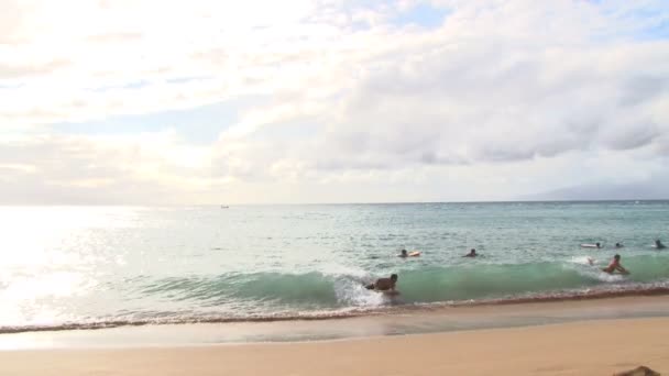 Okyanusta yıkanmak — Stok video