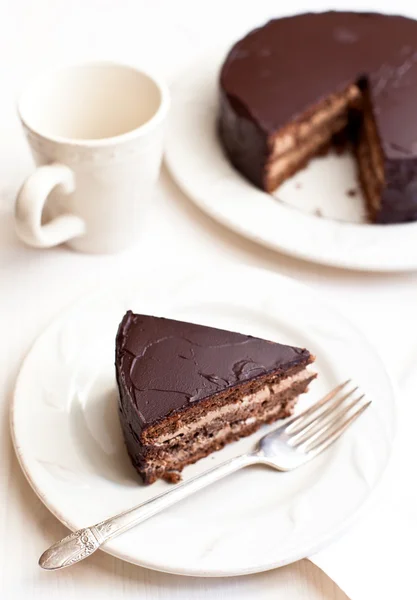 Hausgemachter Schokoladenkuchen — Stockfoto