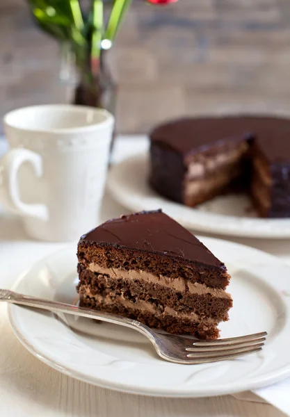 Gâteau au chocolat fait maison Images De Stock Libres De Droits