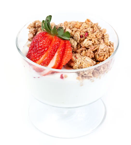 Muesli con yogurt greco — Foto Stock