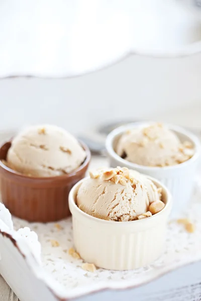 Peanut butter ice cream — Stock Photo, Image