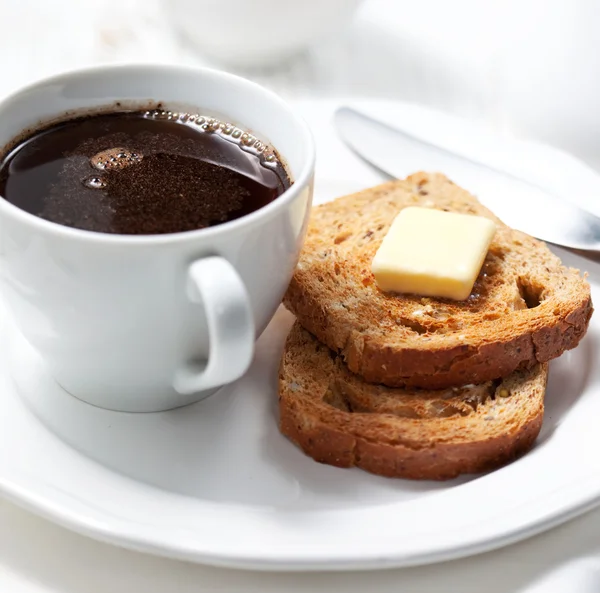 Koffie en toast — Stockfoto