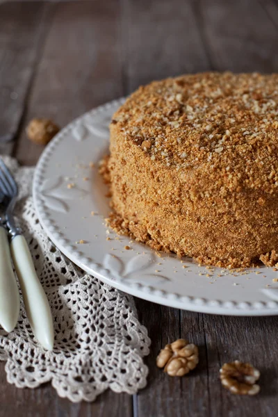 Bolo de mel — Fotografia de Stock