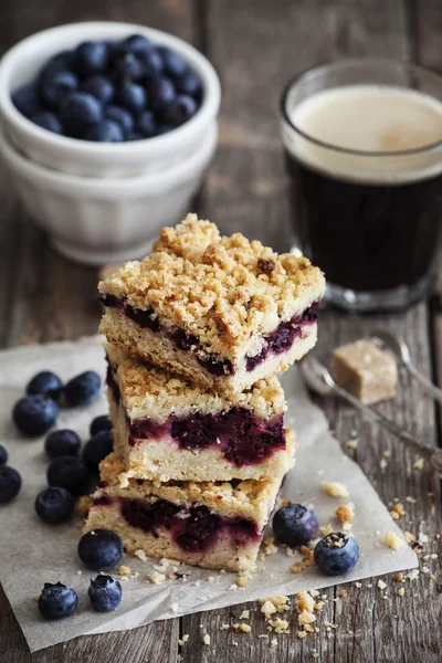 Blaubeerkuchenriegel — Stockfoto