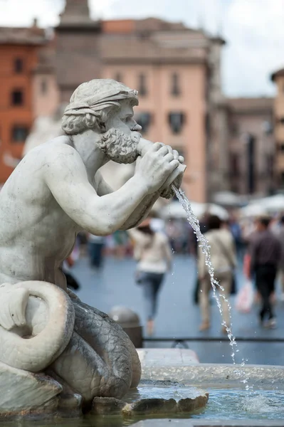 Fontana del Moro in Piazza Navona. Rome, Italy. — Stock Photo, Image
