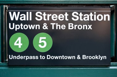 New York 'taki Wall Street metro istasyonu.