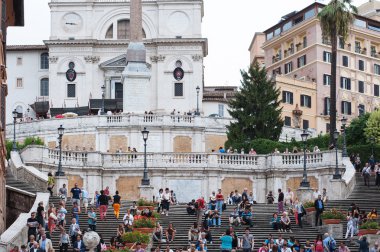 Roma - 13 Eylül: İspanyol adımlar piazza di spagna 13 Eylül 2012, rome.the 