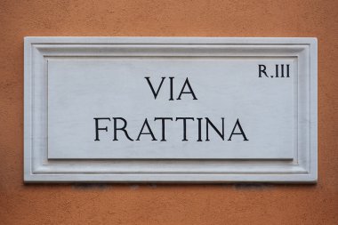 ünlü via frattina sokak tabak. Roma. İtalya.
