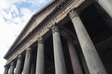 Roma'nın antik bir Roma Tapınağı Pantheon dış görünümü