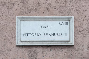 ünlü corso vittorio emanuele II sokak tabak. Roma. İtalya.