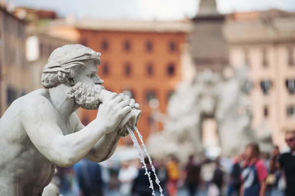 Fontana del Moro sur la Piazza Navona. Rome, Italie . — Photo