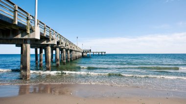 İskele. coney Island, new york city Beach.
