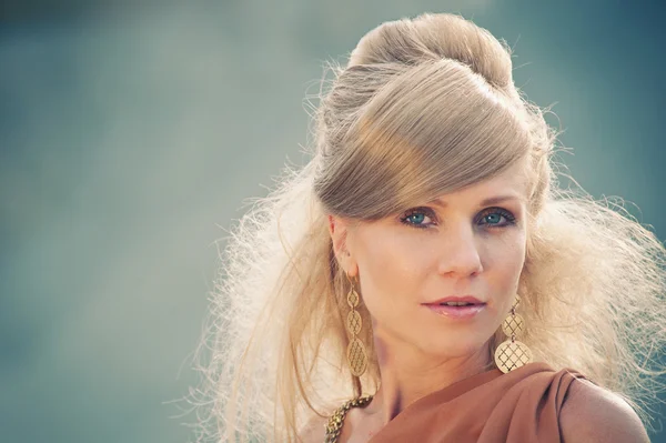 Young woman outdoors portrait. Stock Photo