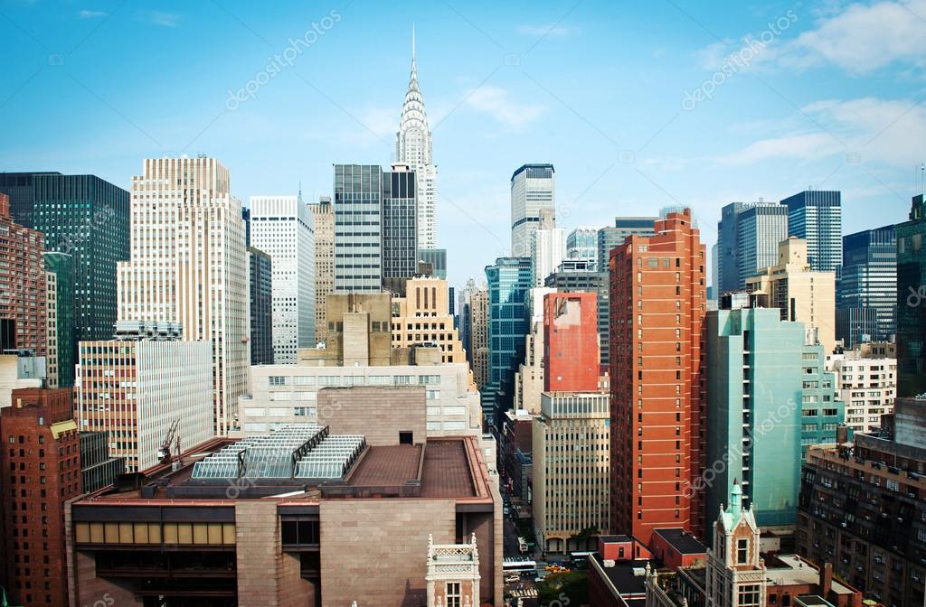 New York City Manhattan Skyline View With Chrysler Building Stock Photo Image By C Pio3