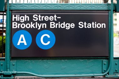 High street - new York'un brooklyn Köprüsü metro istasyonu