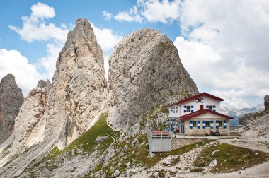 Belluno, İtalya - 24 Temmuz: fonda savio hut, 24 Temmuz 2012 yılında bell