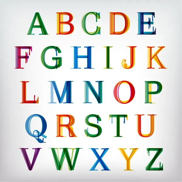 Colorful alphabet set. Vector — Stock Vector