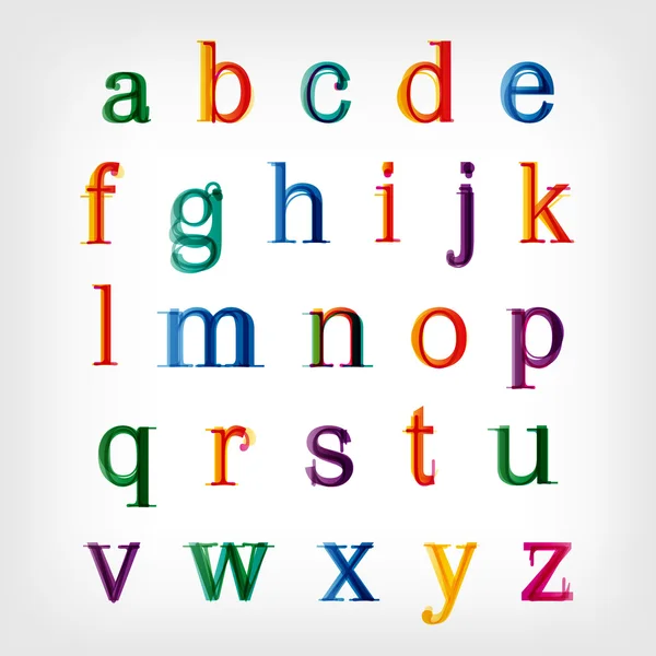 renkli alfabe seti. vektör