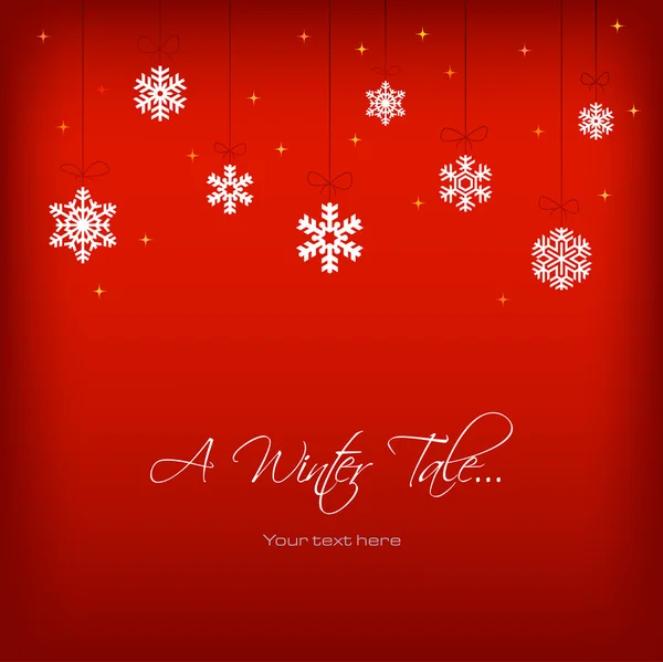 Xmas card with snow flakes — Stock Vector