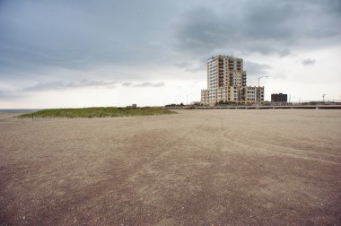 far rockaway plaj sahil şeridi binalar. New york city