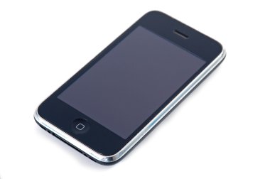 Beyaz bir arka plan üzerinde iPhone