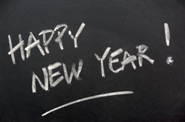 mutlu yeni yıl yazıldı tahtaya