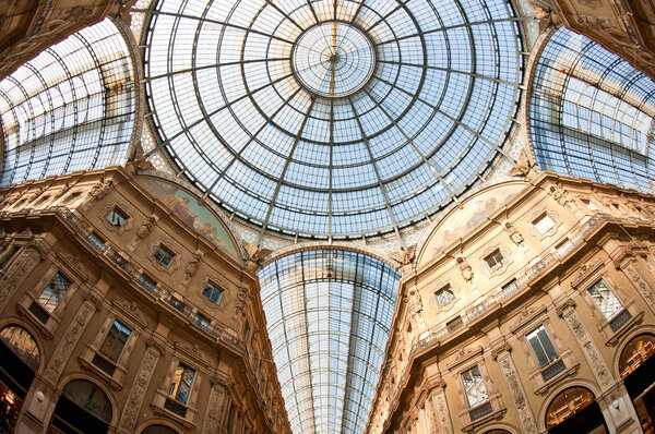 Galleria Vittorio Emanuele II shopping gallery. Milan, Italy