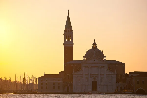 Ilha de São Jorge e Grande Canal ao sol. Veneza, Itália — Fotografia de Stock