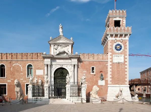 Entrance of the Arsenale. Venice, Italy — Stock Photo, Image
