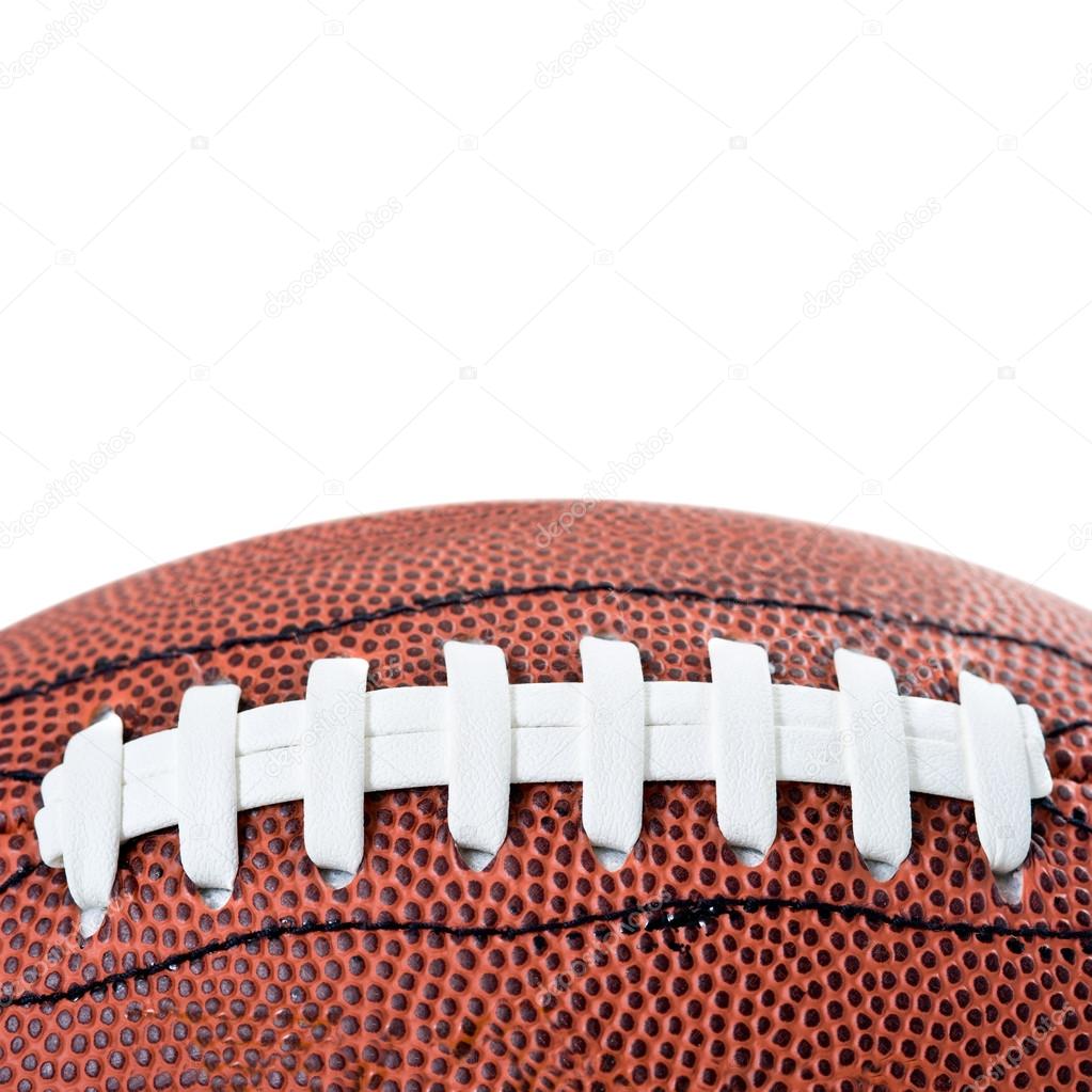 American football ball. Isolated on white background