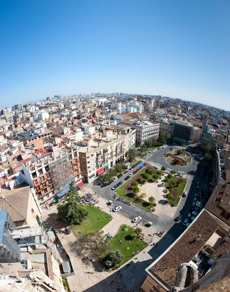 Vue sur les toits de Valence, Espagne, du haut de la cathédrale — Photo